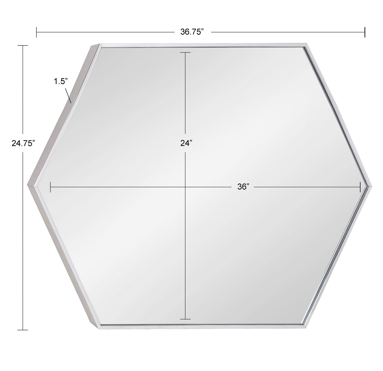 Rhodes Framed Hexagon Wall Mirror