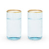 Aqua Bubble Glass Tumbler Set