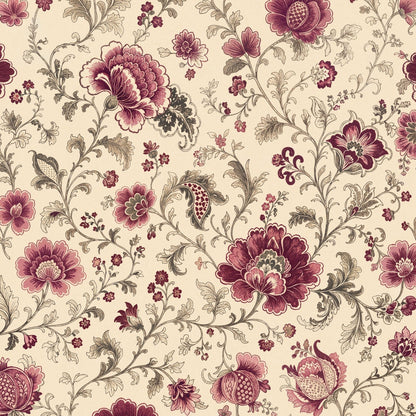 Mulberry Chintz Wallpaper