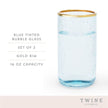 Aqua Bubble Glass Tumbler Set