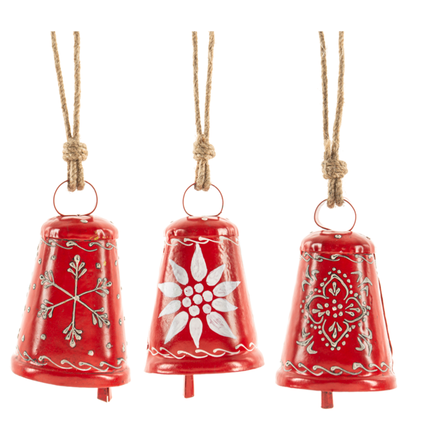 Snowflake Bell Ornaments (3pc.)