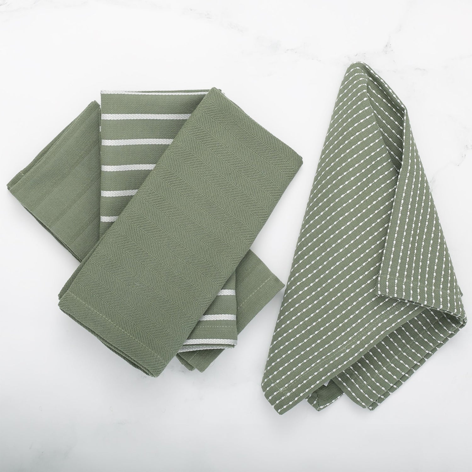 To Each Their Own napkin set - Kale &amp; White