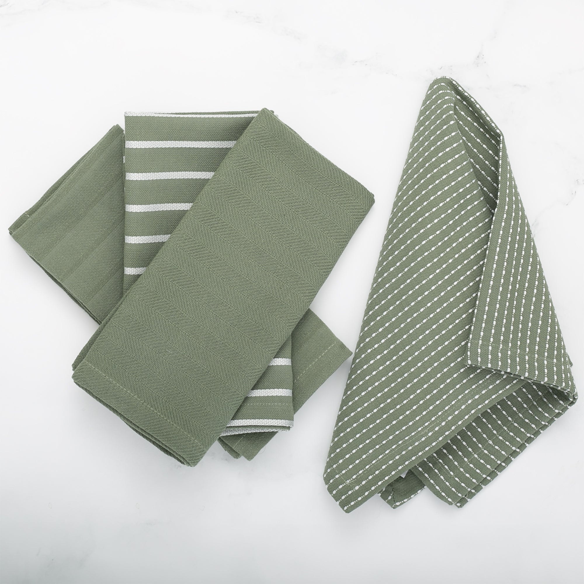 To Each Their Own napkin set - Kale &amp; White
