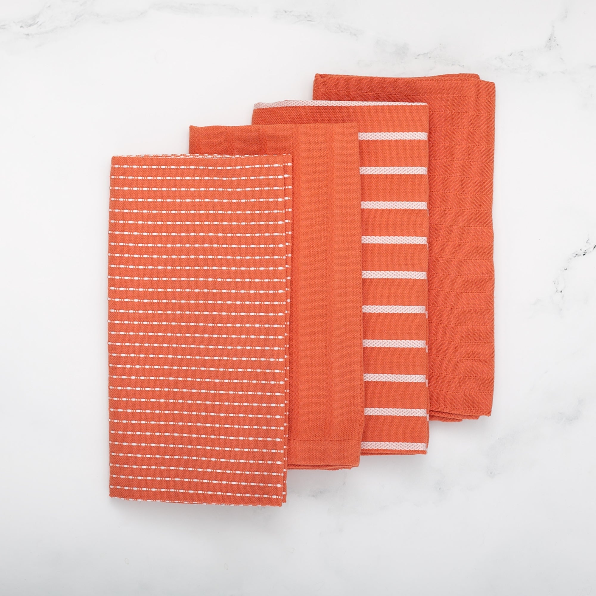 To Each Their Own napkin set - Papaya &amp; White