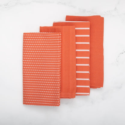 To Each Their Own napkin set - Papaya &amp; White