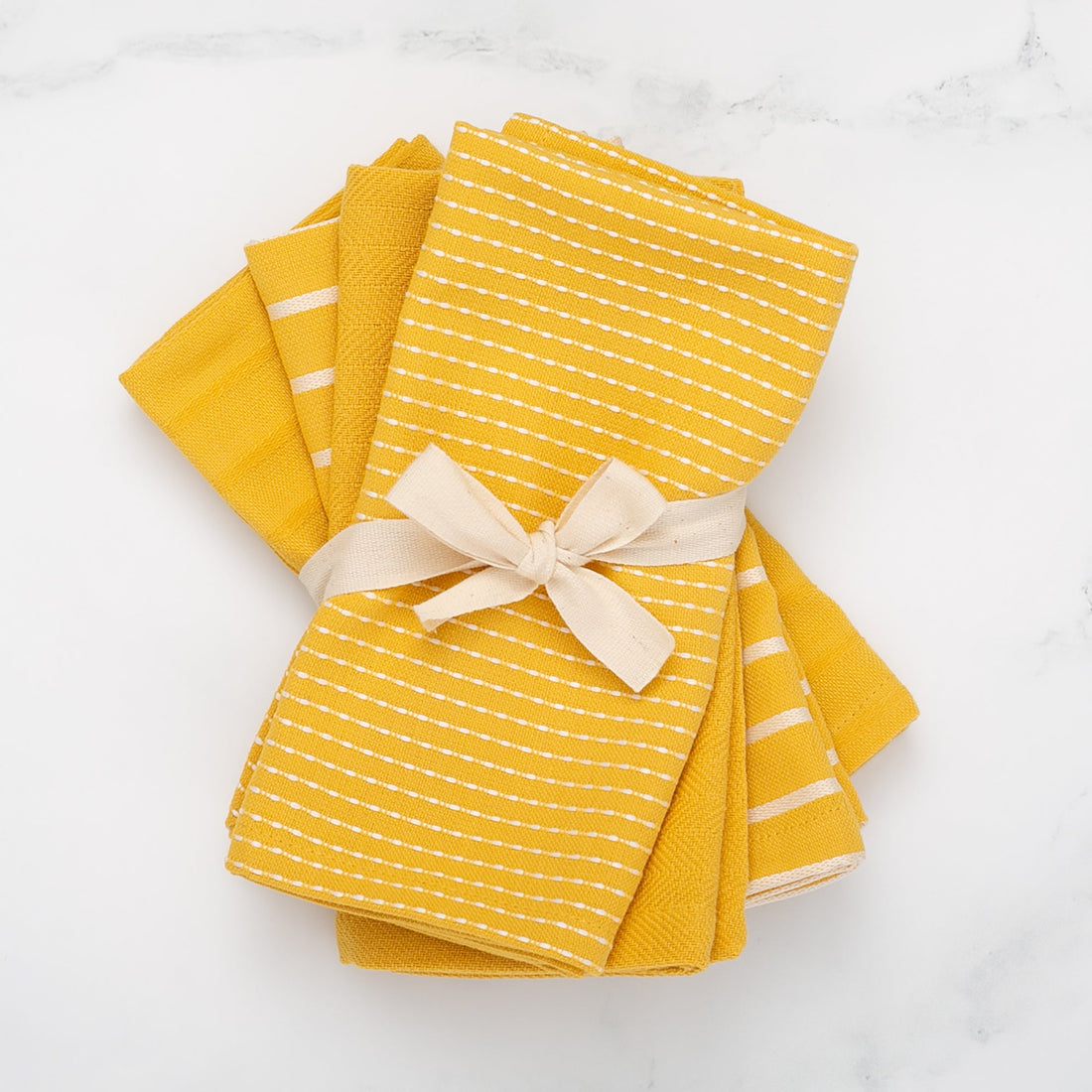To Each Their Own napkin set - Turmeric &amp; White