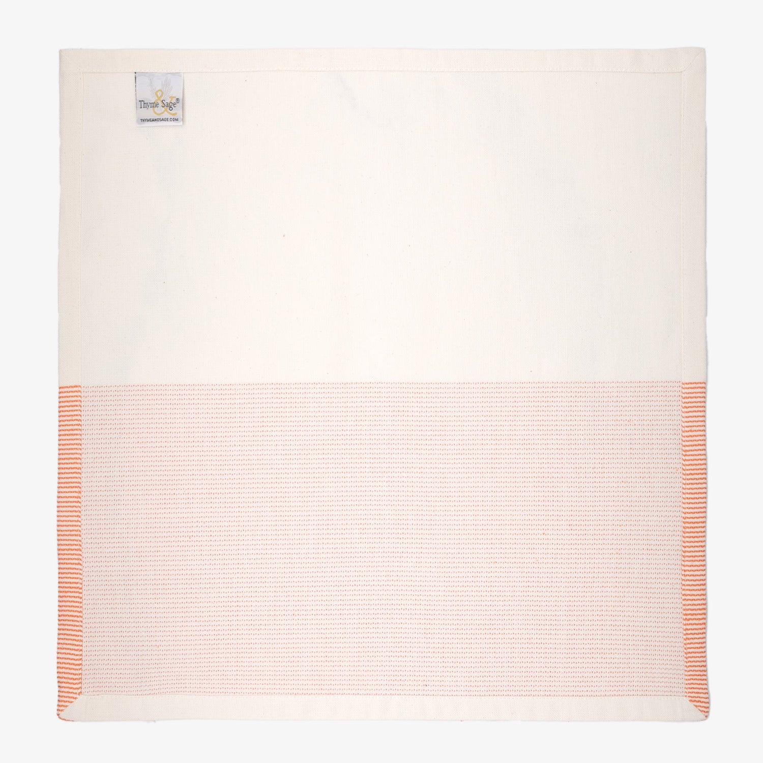 The Stripe Collection Napkins Natural Cotton &amp; Persimmon