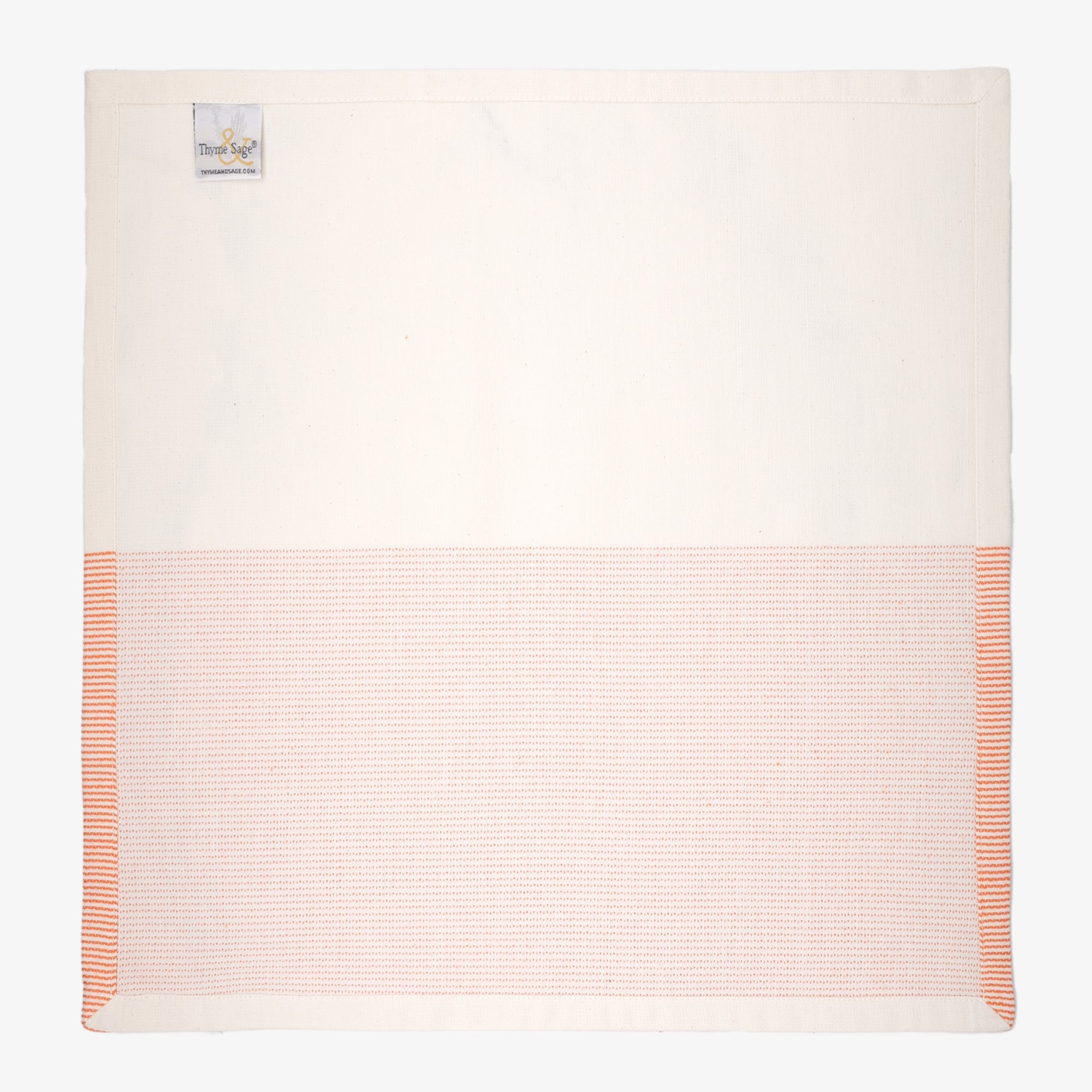 The Stripe Collection Napkins Natural Cotton &amp; Persimmon