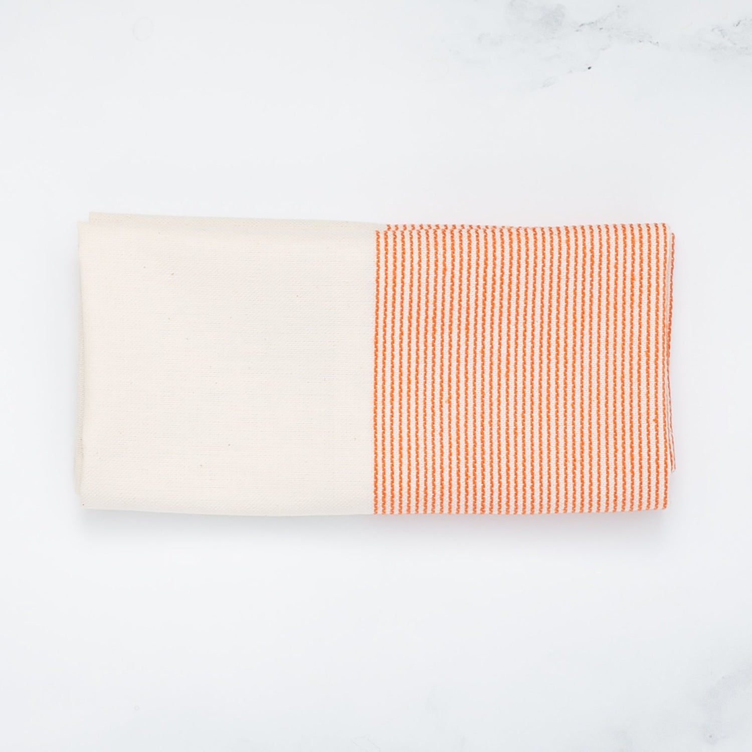 The Stripe Collection Napkins Natural Cotton &amp; Persimmon