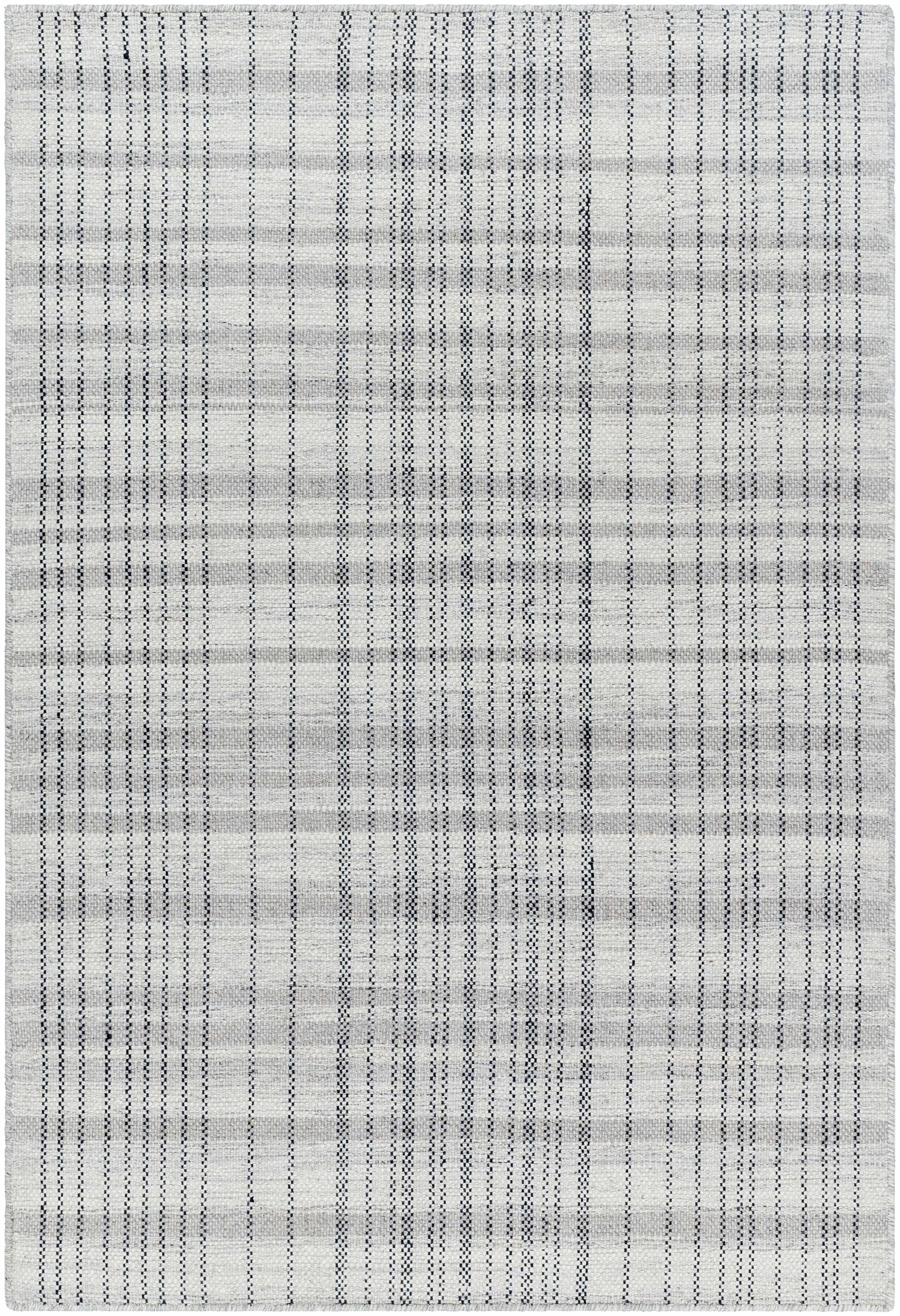 Nissa Blue Gray Checkered Area Rug - Clearance