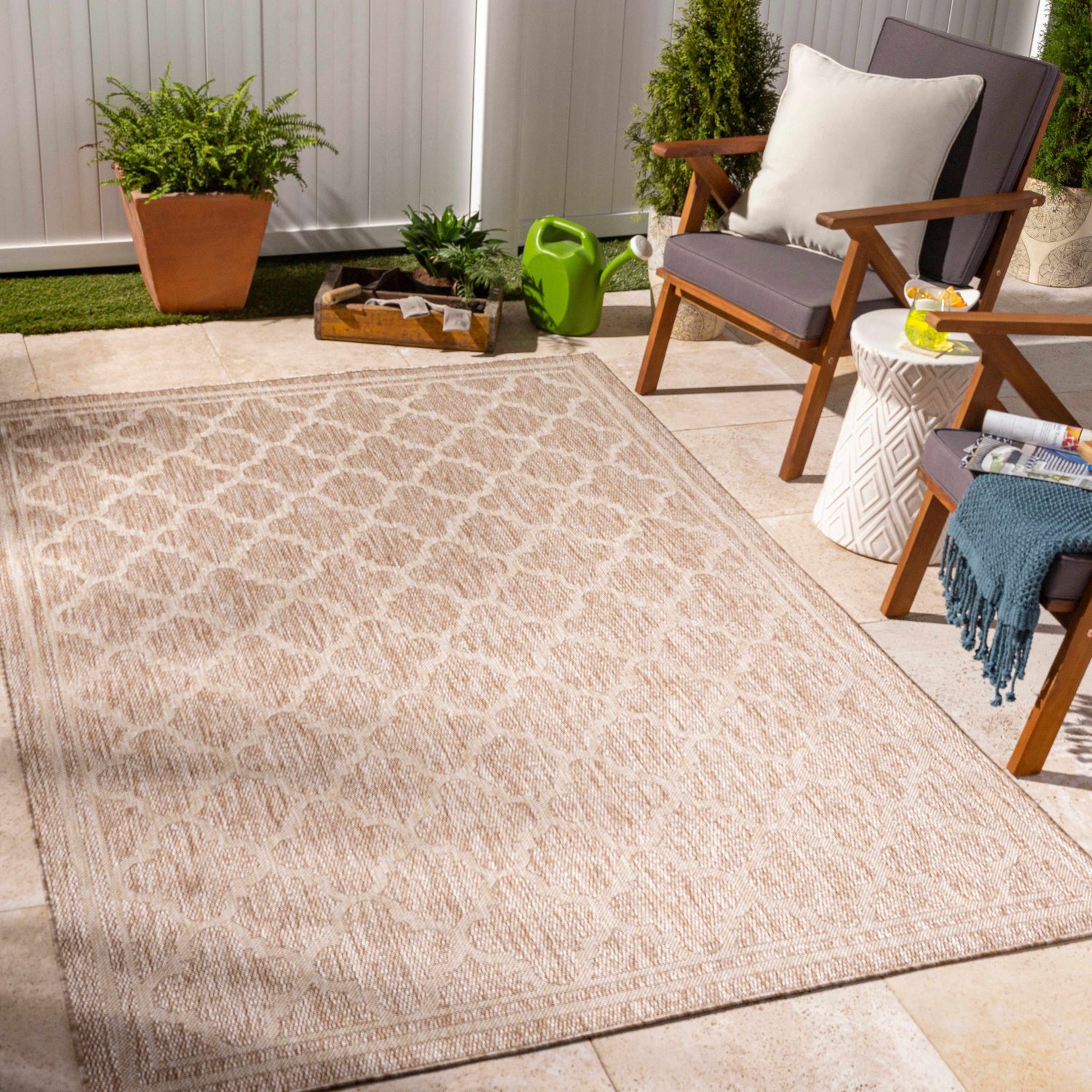 Noam Tan Indoor &amp; Outdoor Rug - Clearance
