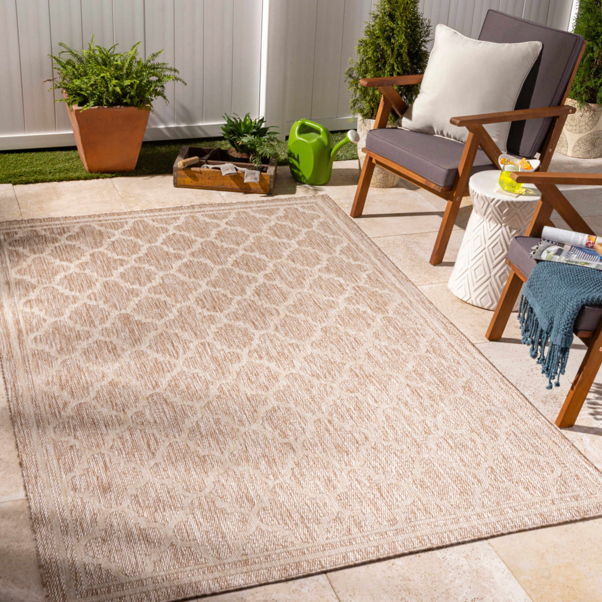 Noam Tan Indoor &amp; Outdoor Rug - Clearance