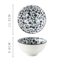 Navy Printed Porcelain Bowl