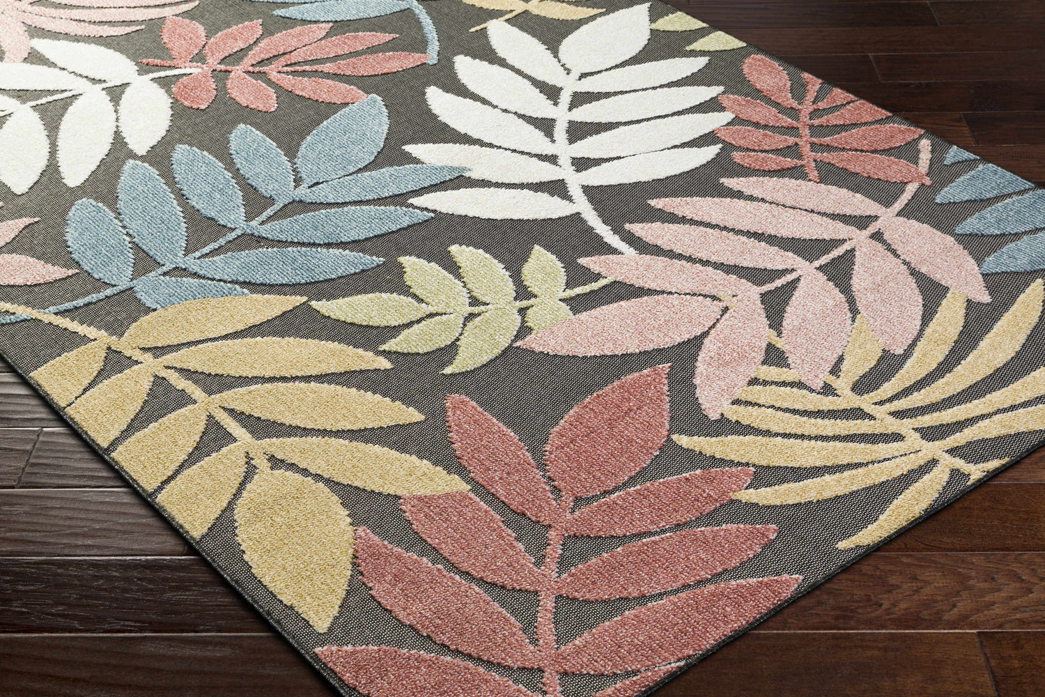 Nasha Charcoal Outdoor Area Rug - Clearance
