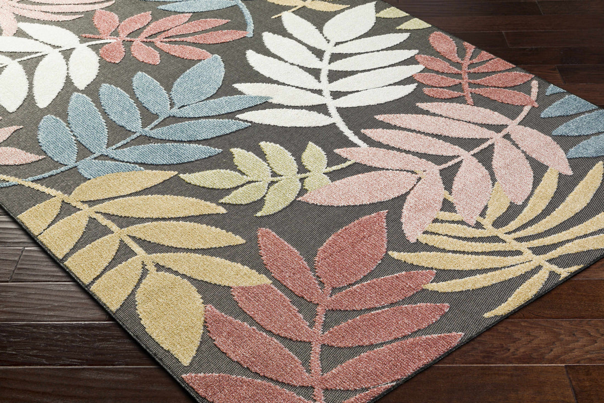 Nasha Charcoal Outdoor Area Rug - Clearance