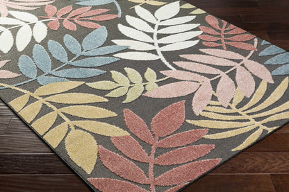 Nasha Charcoal Outdoor Area Rug - Clearance