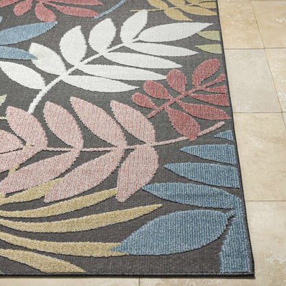 Nasha Charcoal Outdoor Area Rug - Clearance