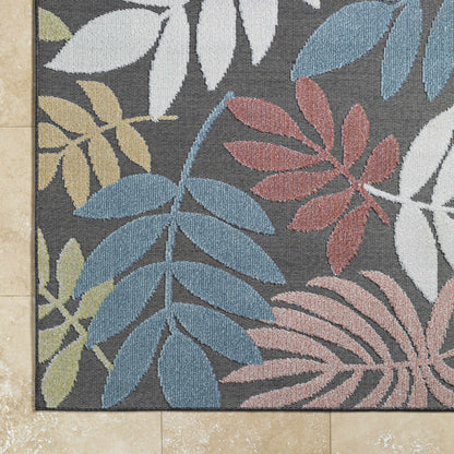Nasha Charcoal Outdoor Area Rug - Clearance
