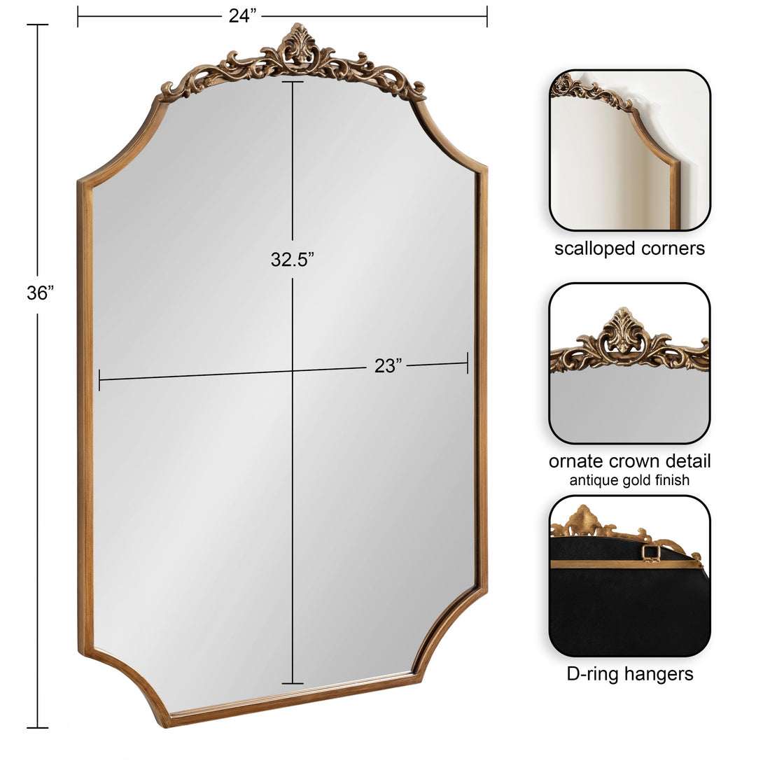 Arendahl Traditional Scallop Mirror
