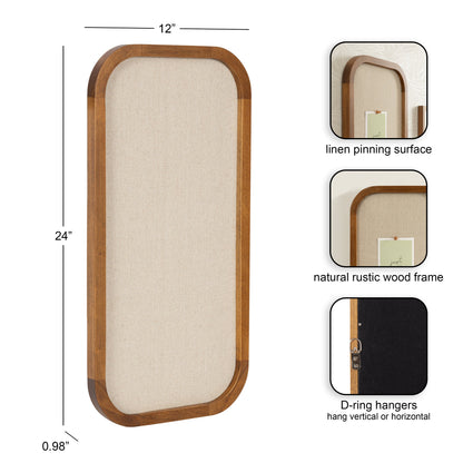 Hutton Wood Framed Fabric Pinboard