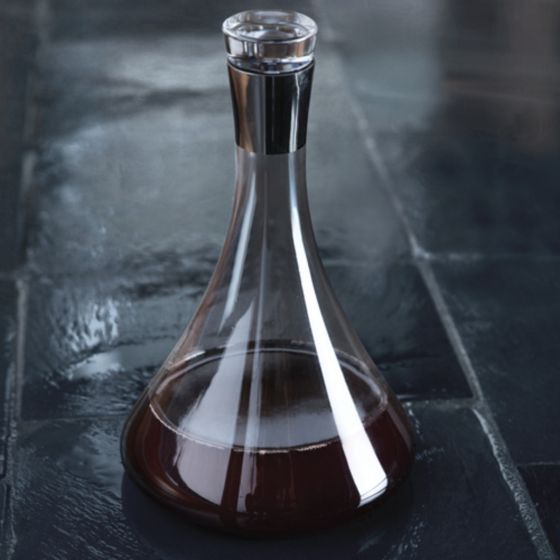 Irving Chrome-Rimmed Decanter