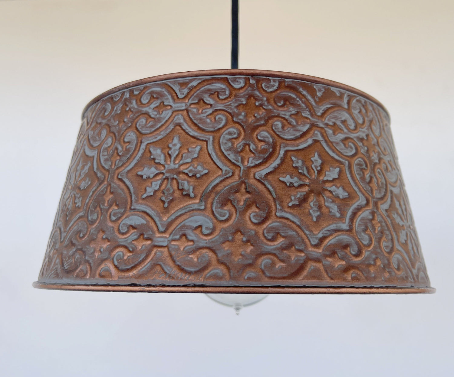Ornate Copper Pendant 1-Light | 12" | Farmhouse Kitchen &amp; Dining