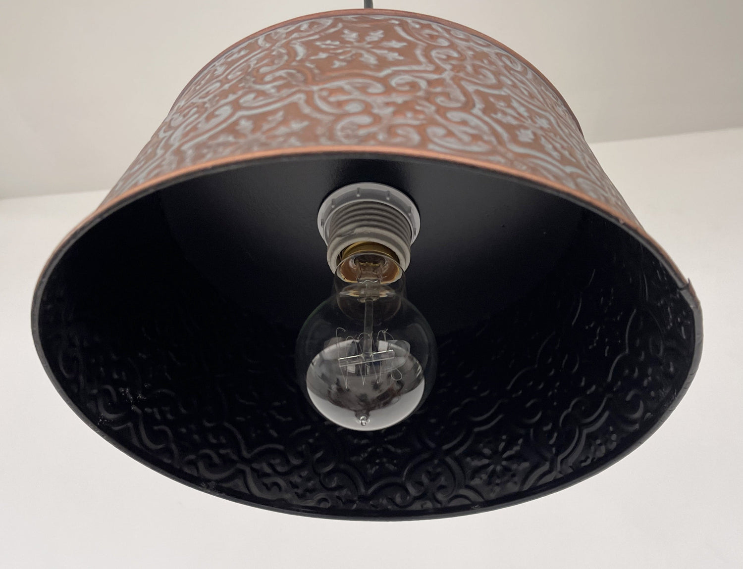 Ornate Copper Pendant 1-Light | 12" | Farmhouse Kitchen &amp; Dining