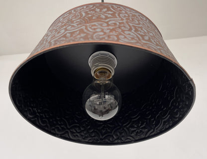 Ornate Copper Pendant 1-Light | 12" | Farmhouse Kitchen &amp; Dining