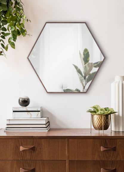 Rhodes Framed Hexagon Wall Mirror