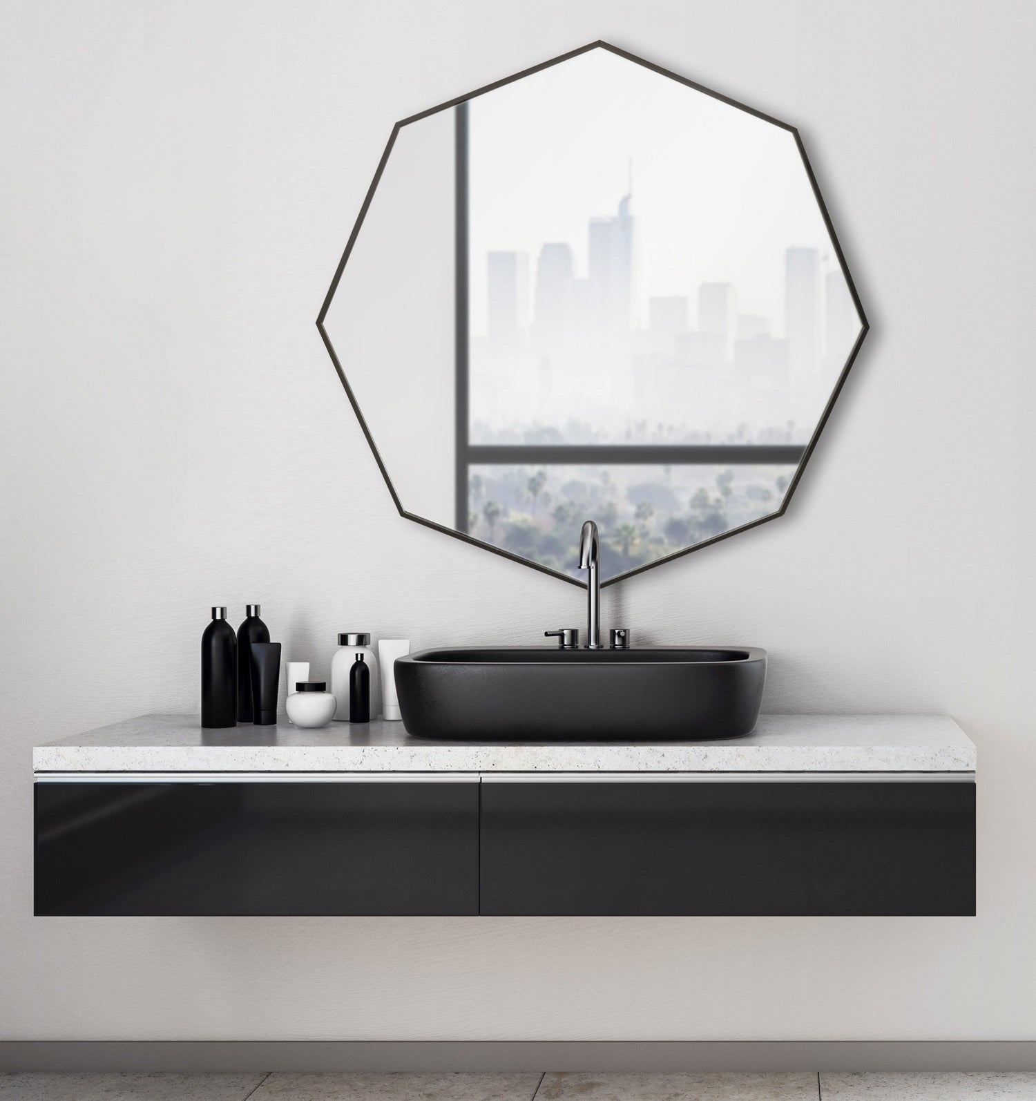 Rhodes Modern Octagon Mirror