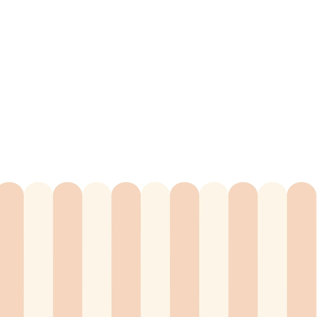Playful Pickets (Peach) Wallpaper - 4 FT H X 17.4 FT W P&amp;S