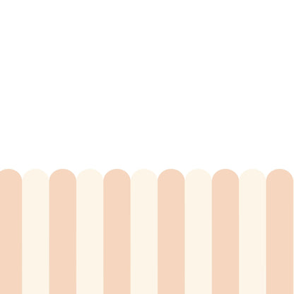 Playful Pickets (Peach) Wallpaper - 4 FT H X 17.4 FT W P&amp;S