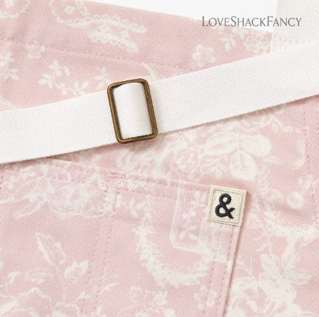 LoveShackFancy Perennial Pink Cropped Essential Apron