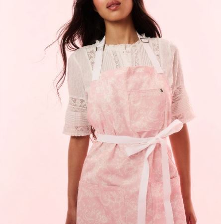 LoveShackFancy Perennial Pink Cropped Essential Apron