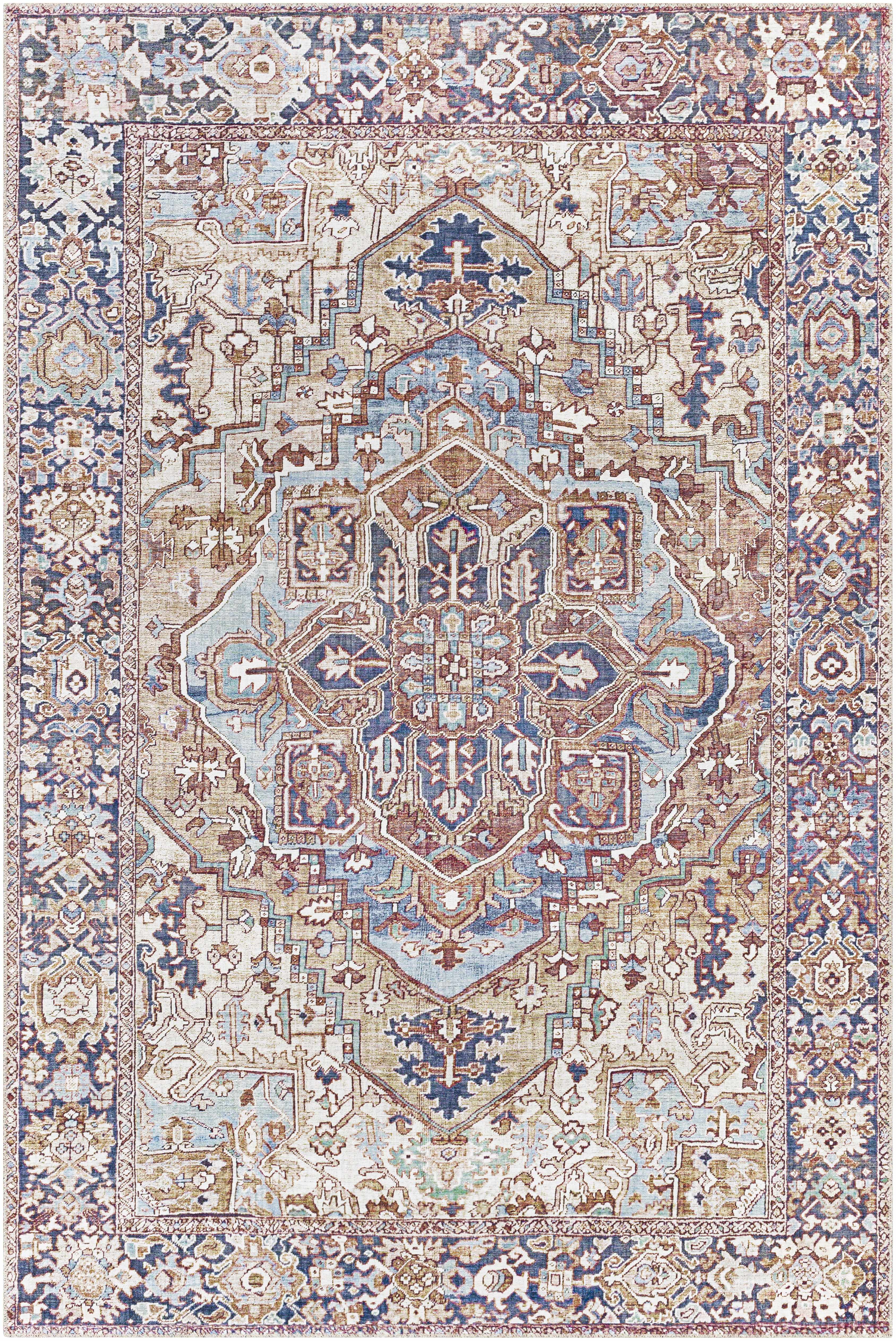 Neyland Iris Olive &amp; Brown Area Rug 2360