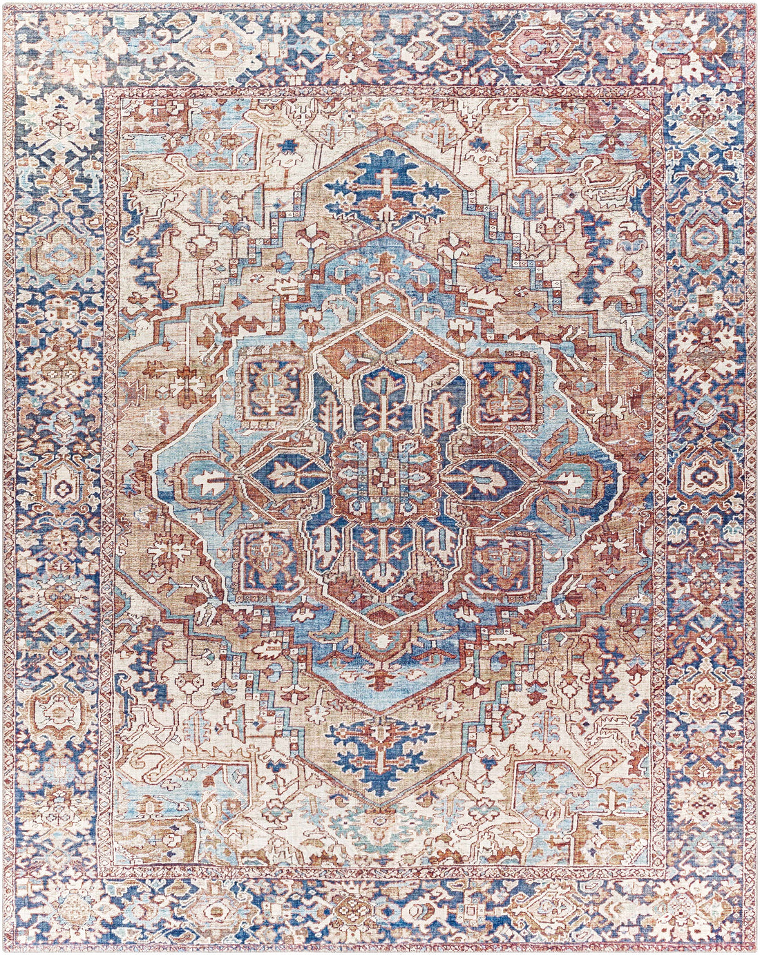 Neyland Iris Olive &amp; Brown Area Rug 2360