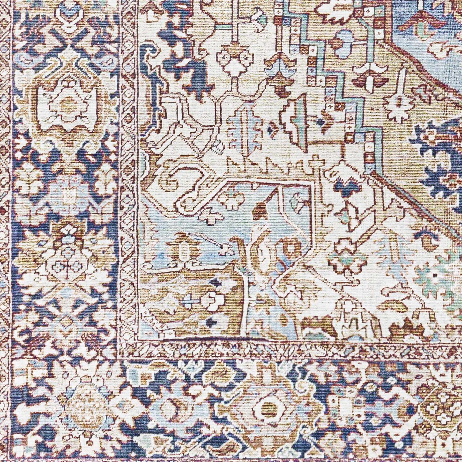 Neyland Iris Olive &amp; Brown Area Rug 2360