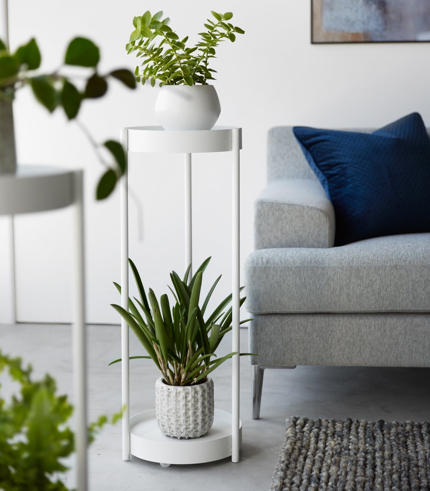 two tier indoor plant stand Two-Tier Rolling Plant Stand (28" H)