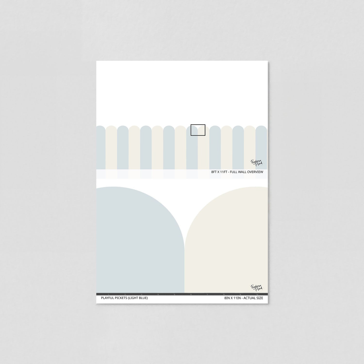Playful Pickets (Light Blue) Wallpaper