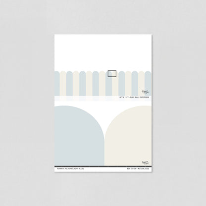 Playful Pickets (Light Blue) Wallpaper