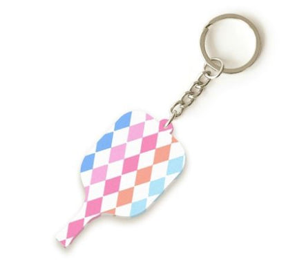 Bright Diamonds Pickleball Paddle Keychain