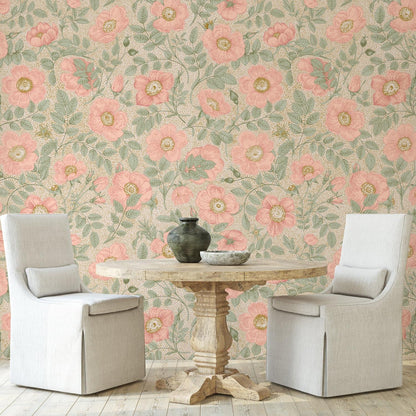 Poppy Wallpaper - 8 FT H X 19 FT W P&amp;S