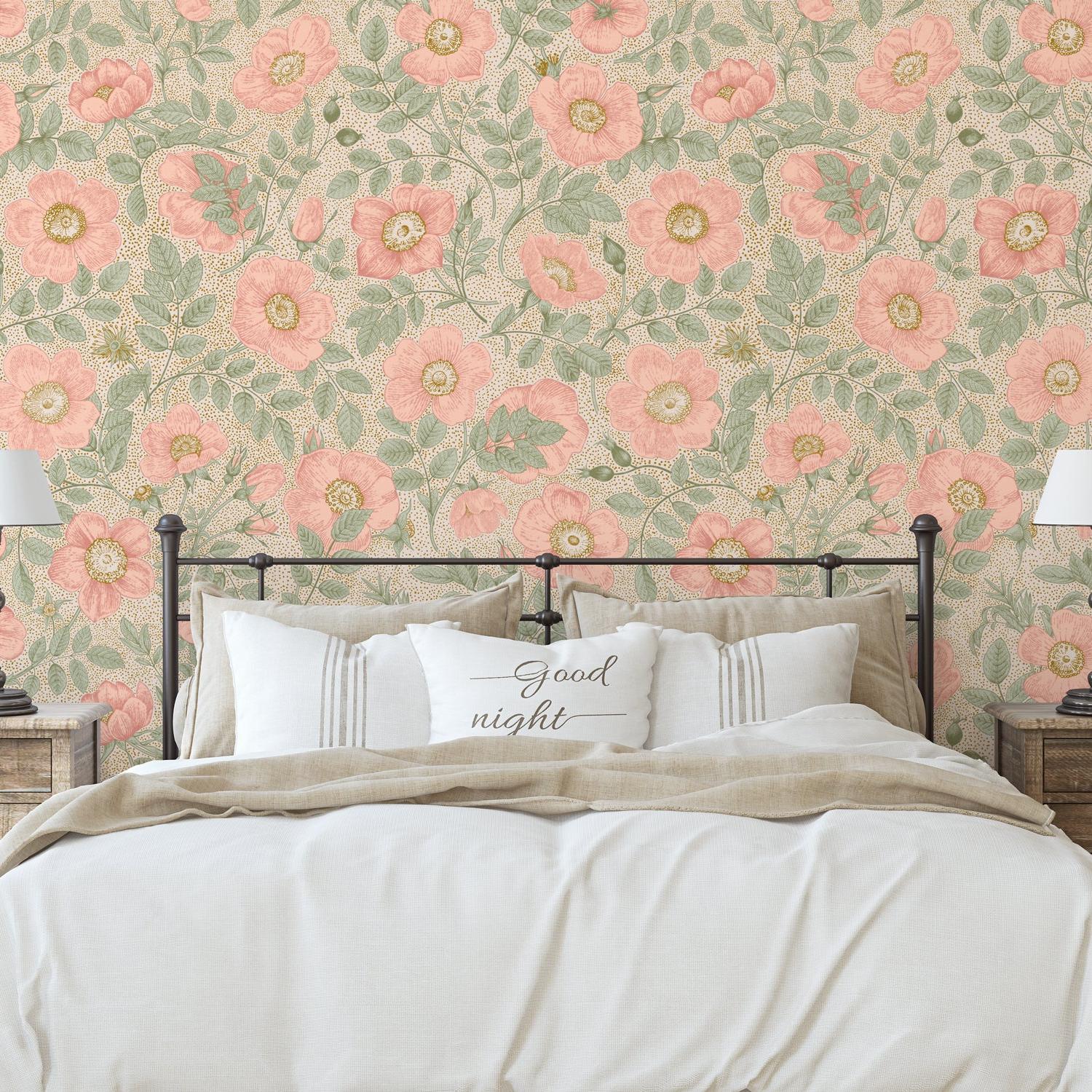 Poppy Wallpaper - 8 FT H X 19 FT W P&amp;S