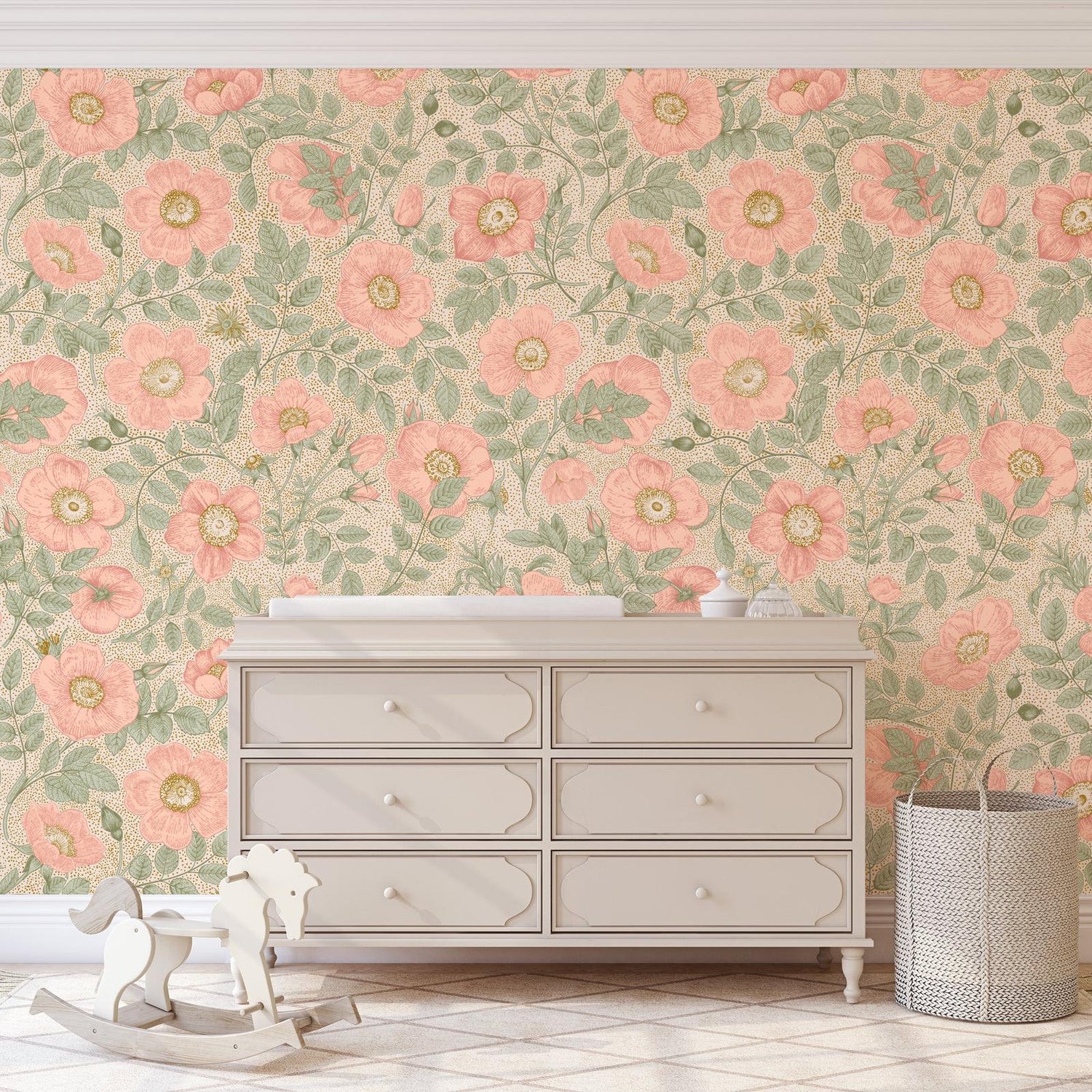 Poppy Wallpaper - 8 FT H X 19 FT W P&amp;S