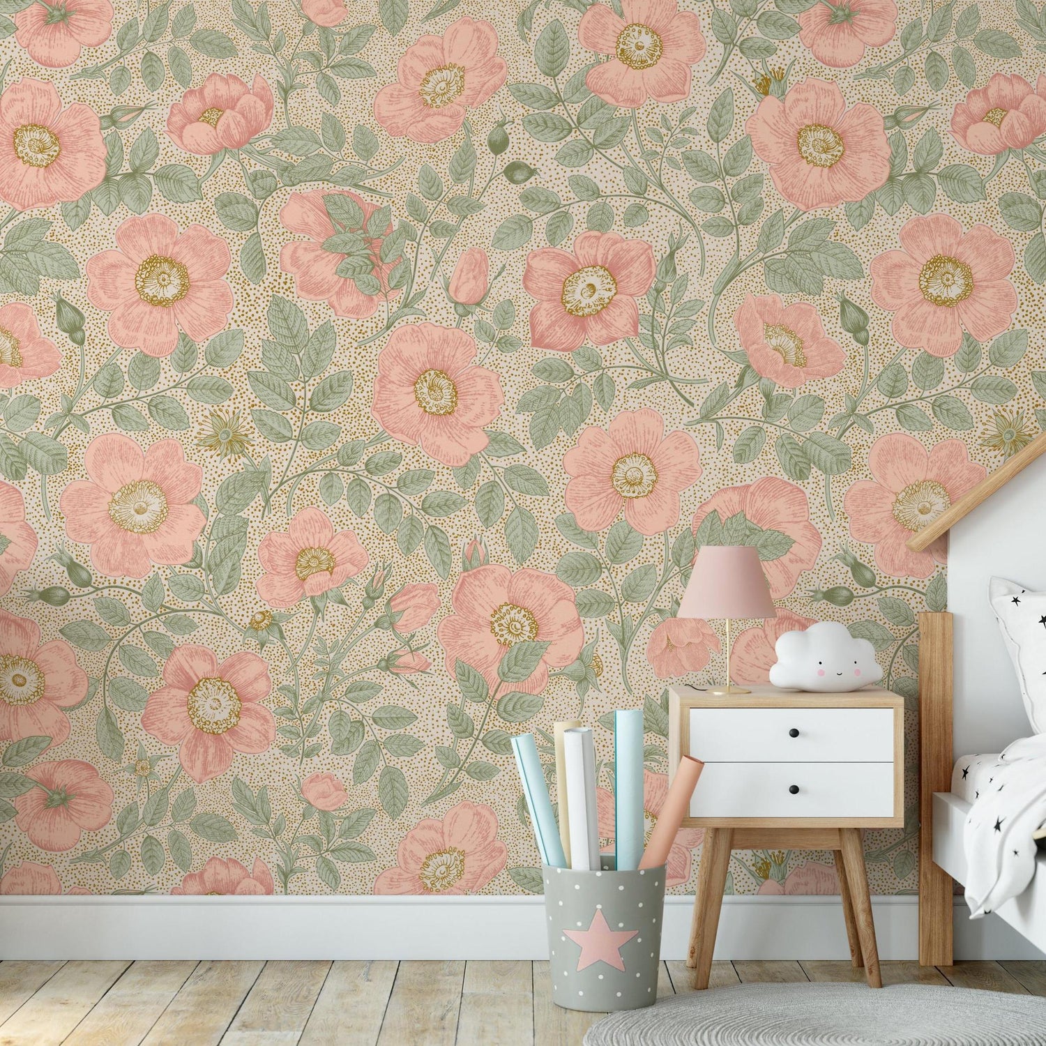 Poppy Wallpaper - 8 FT H X 19 FT W P&amp;S