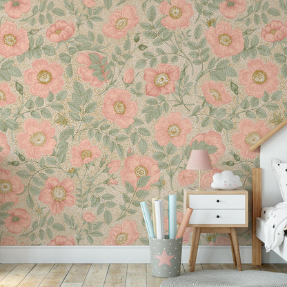 Poppy Wallpaper - 8 FT H X 19 FT W P&amp;S