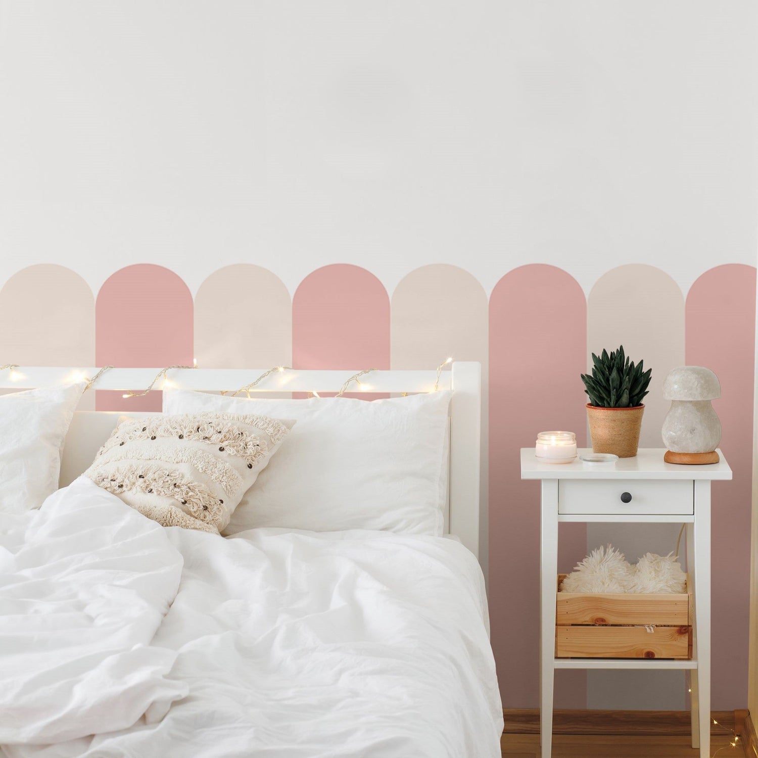 Playful Pickets (Pink) Wallpaper - 8 FT H X 12.5 FT W LUXE P&amp;S