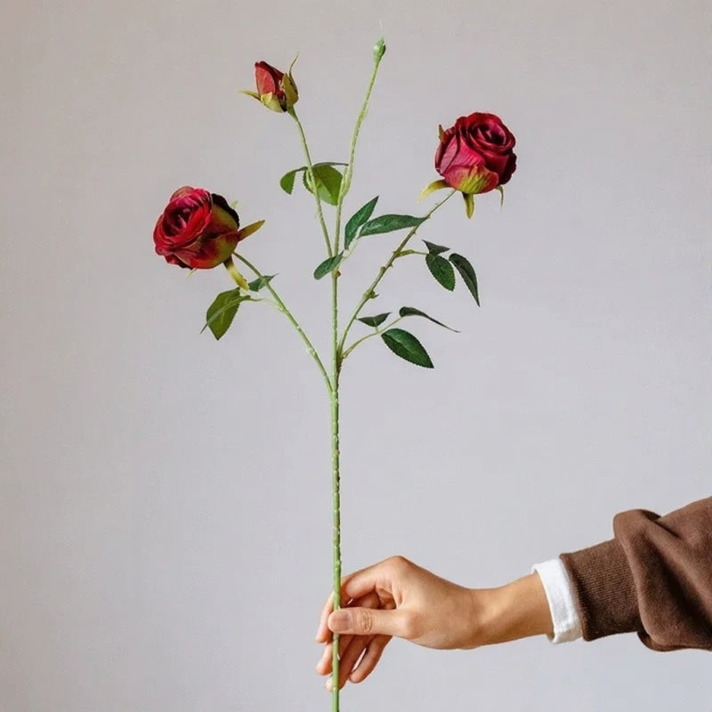 Vintage Garden Rose Stem – 25"