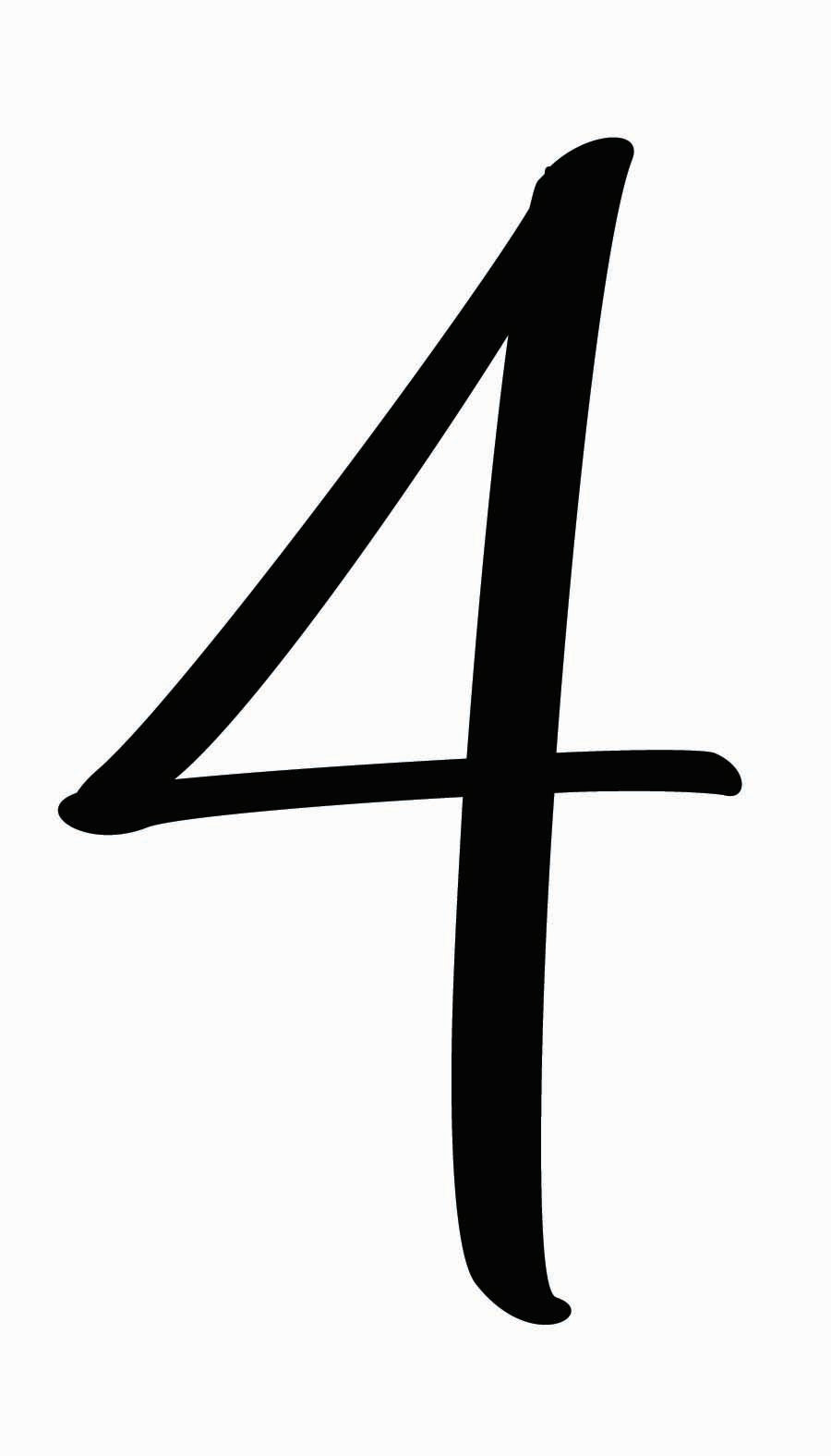 Number 4- Signature Sign Address Icon