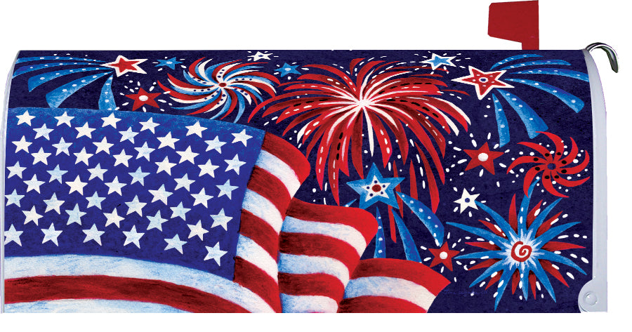 Fireworks and Flag – Mailbox Makeover